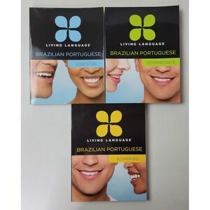 Living Language Brazilian Portuguese Essential Intermediate Advanced Book Set